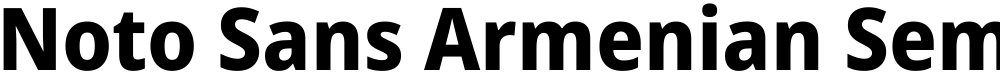 Noto Sans Armenian SemiCondensed ExtraBold