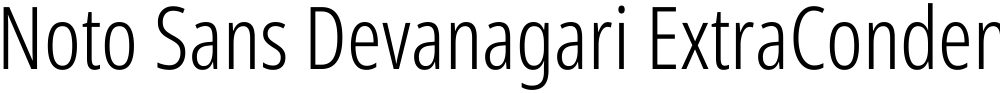 Noto Sans Devanagari ExtraCondensed Light
