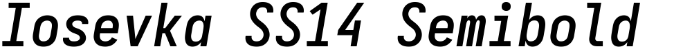 Iosevka SS14 Semibold