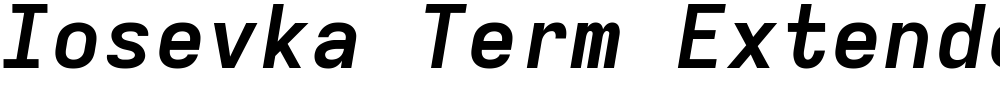 Iosevka Term Extended Oblique