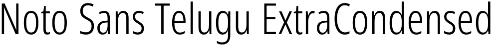 Noto Sans Telugu ExtraCondensed Light