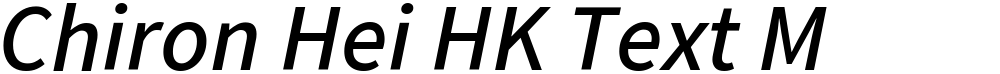 Chiron Hei HK Text M