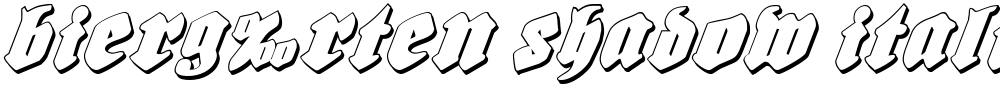 Bierg‰rten Shadow Italic