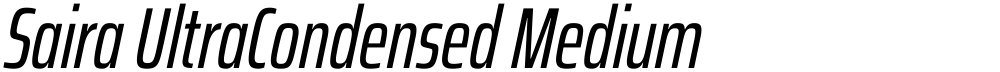 Saira UltraCondensed Medium