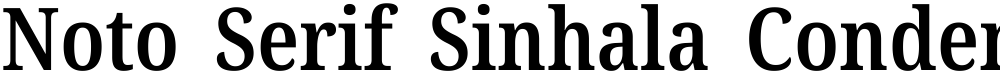 Noto Serif Sinhala Condensed SemiBold