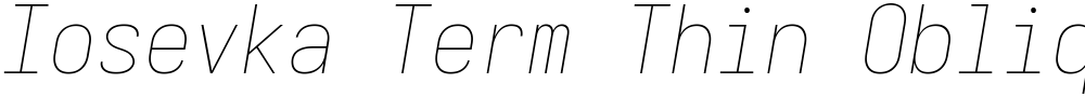 Iosevka Term Thin Oblique