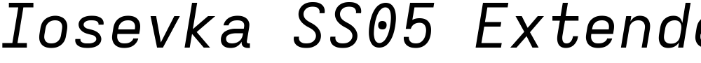 Iosevka SS05 Extended Oblique