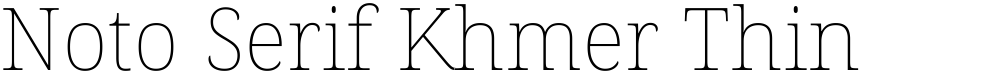 Noto Serif Khmer Thin