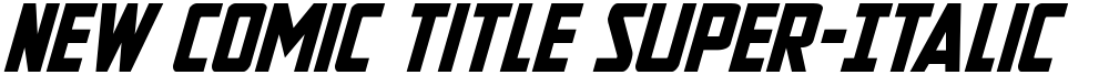 New Comic Title Super-Italic