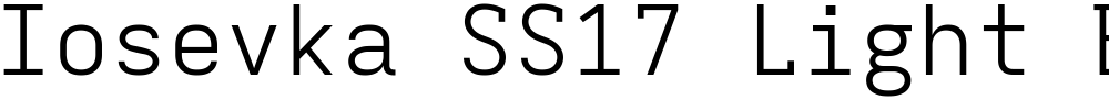 Iosevka SS17 Light Extended