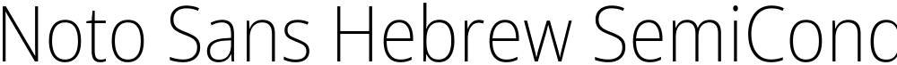 Noto Sans Hebrew SemiCondensed ExtraLight