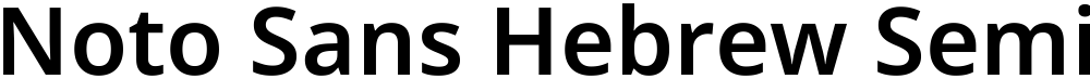Noto Sans Hebrew SemiBold