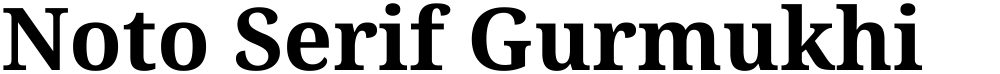 Noto Serif Gurmukhi