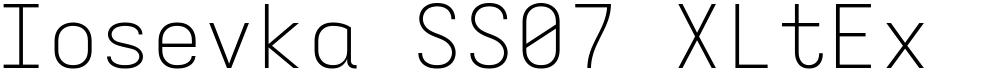 Iosevka SS07 XLtEx