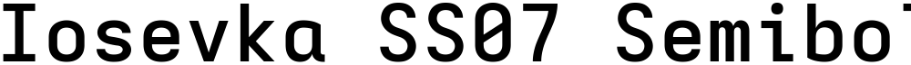 Iosevka SS07 Semibold Extended
