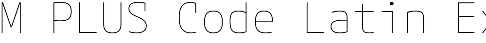 M PLUS Code Latin Expanded Thin