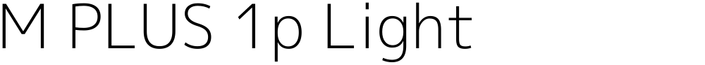 M PLUS 1p Light