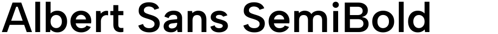 Albert Sans SemiBold