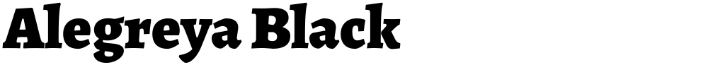 Alegreya Black