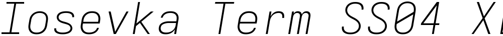Iosevka Term SS04 XLtExObl