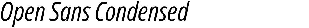 Open Sans Condensed