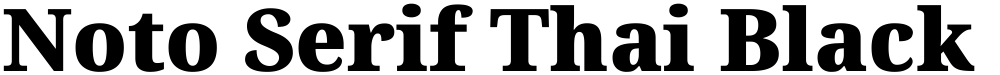 Noto Serif Thai Black