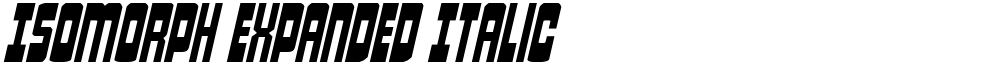 Isomorph Expanded Italic