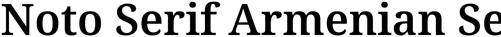 Noto Serif Armenian SemiBold
