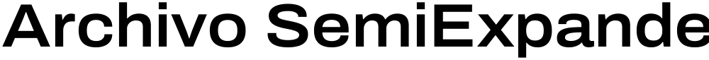 Archivo SemiExpanded SemiBold