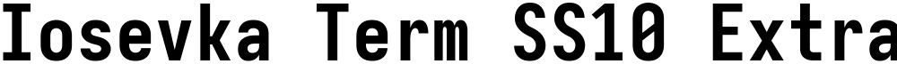 Iosevka Term SS10 Extrabold