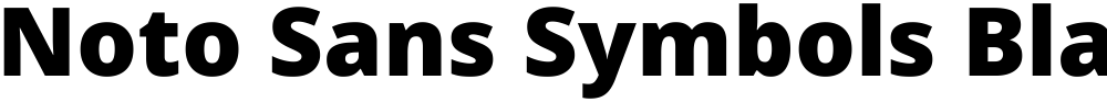 Noto Sans Symbols Black