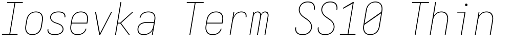 Iosevka Term SS10 Thin Oblique