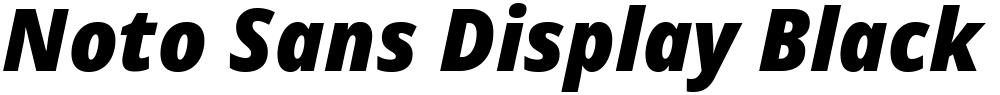 Noto Sans Display Black