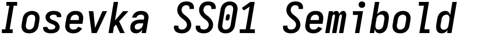 Iosevka SS01 Semibold