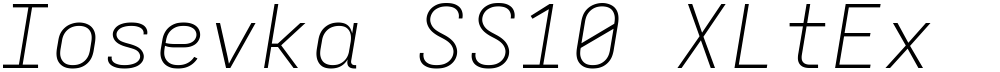 Iosevka SS10 XLtEx