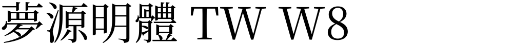 夢源明體 TW W8