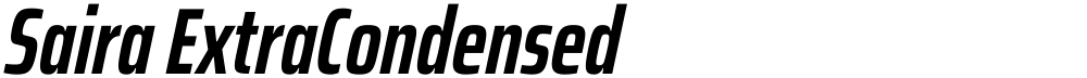 Saira ExtraCondensed