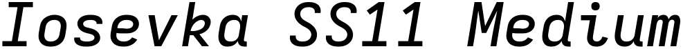 Iosevka SS11 Medium Extended