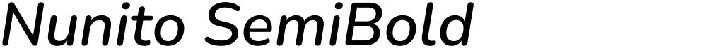 Nunito SemiBold