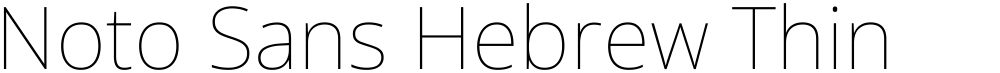 Noto Sans Hebrew Thin