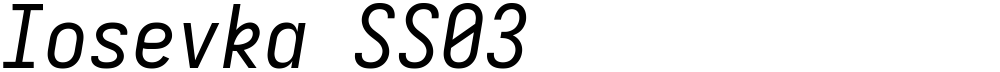 Iosevka SS03