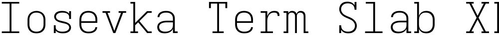 Iosevka Term Slab XLtEx