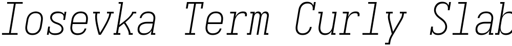 Iosevka Term Curly Slab XLtObl