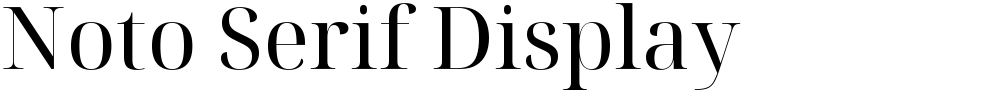 Noto Serif Display