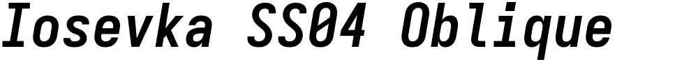 Iosevka SS04 Oblique