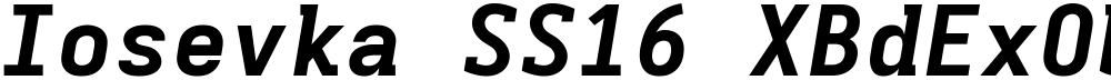 Iosevka SS16 XBdExObl