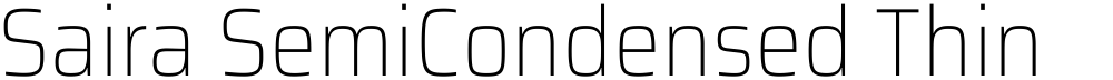 Saira SemiCondensed Thin
