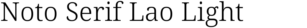 Noto Serif Lao Light