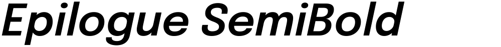 Epilogue SemiBold