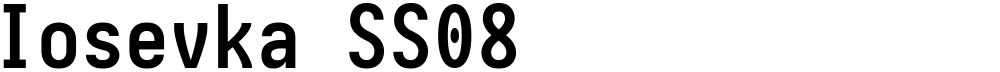 Iosevka SS08